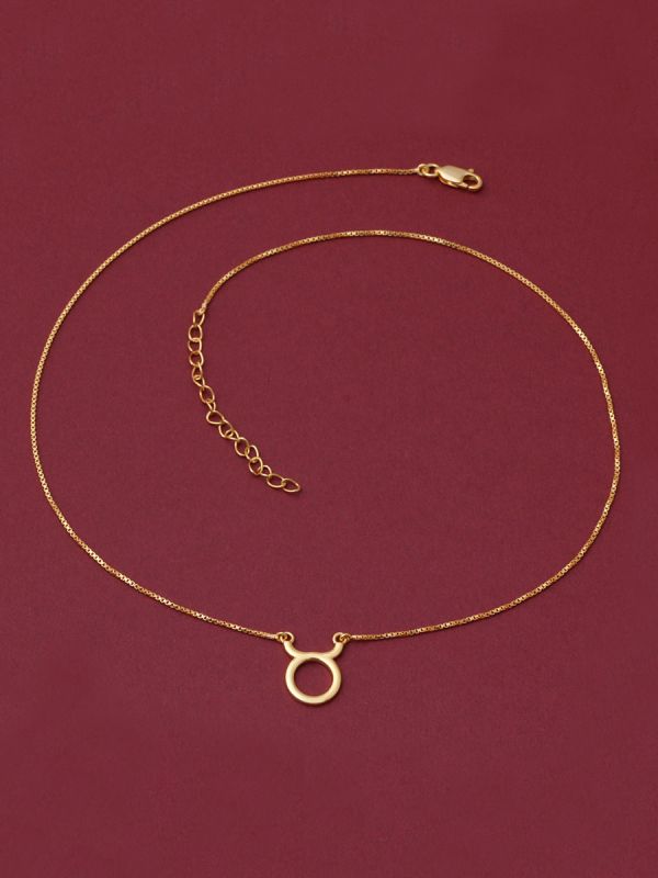 14 K Yellow gold plated 18-inch zodiac sign Necklace