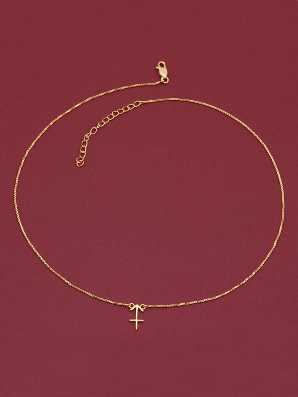 14 K Yellow gold plated 18-inch zodiac sign Necklace 