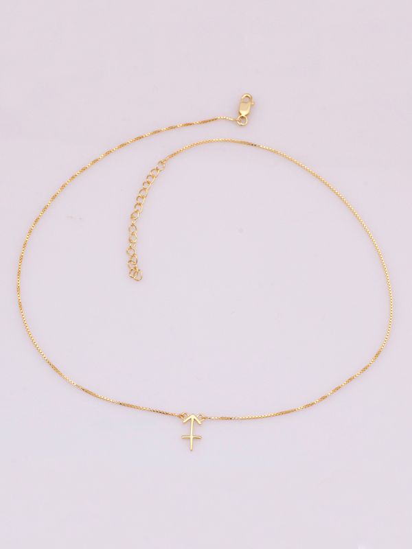 14 K Yellow gold plated 18-inch zodiac sign Necklace 