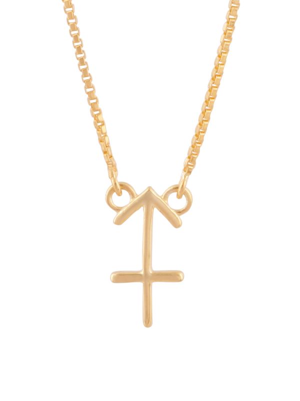 14 K Yellow gold plated 18-inch zodiac sign Necklace 