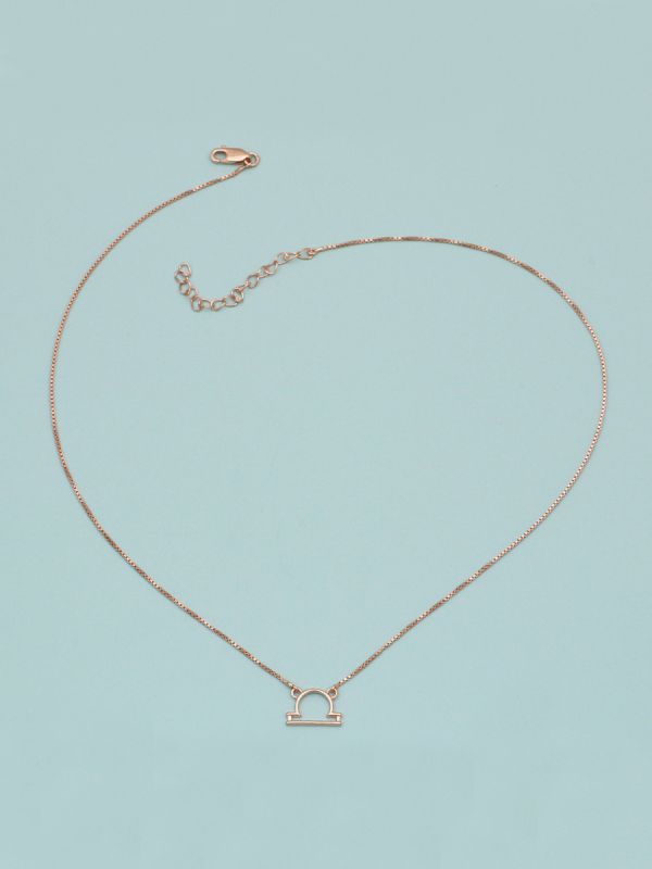 Rose gold plated 18-inch zodiac sign Necklace 