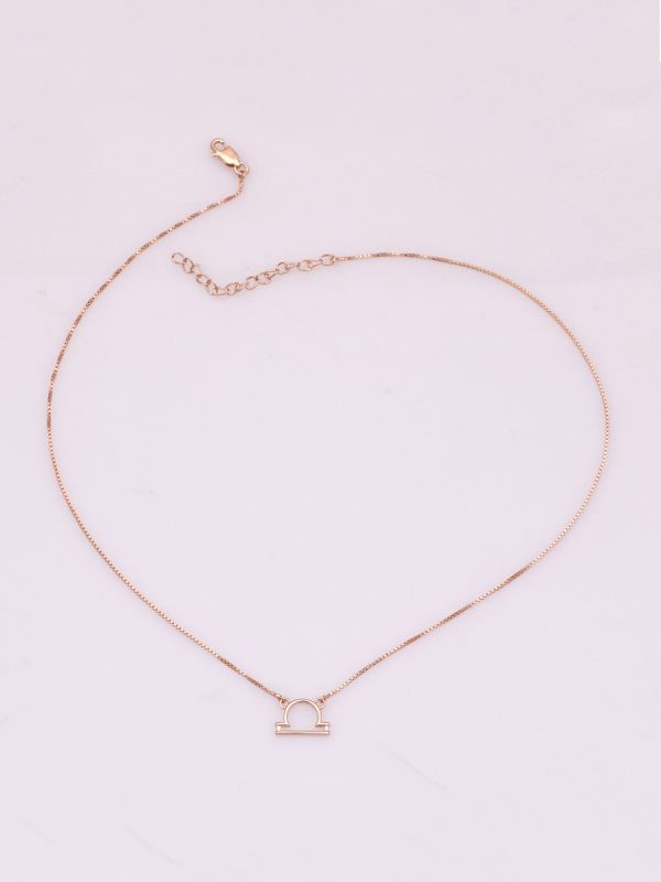 Rose gold plated 18-inch zodiac sign Necklace 