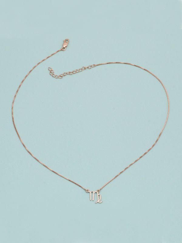 Rose gold plated 18-inch zodiac sign Necklace 