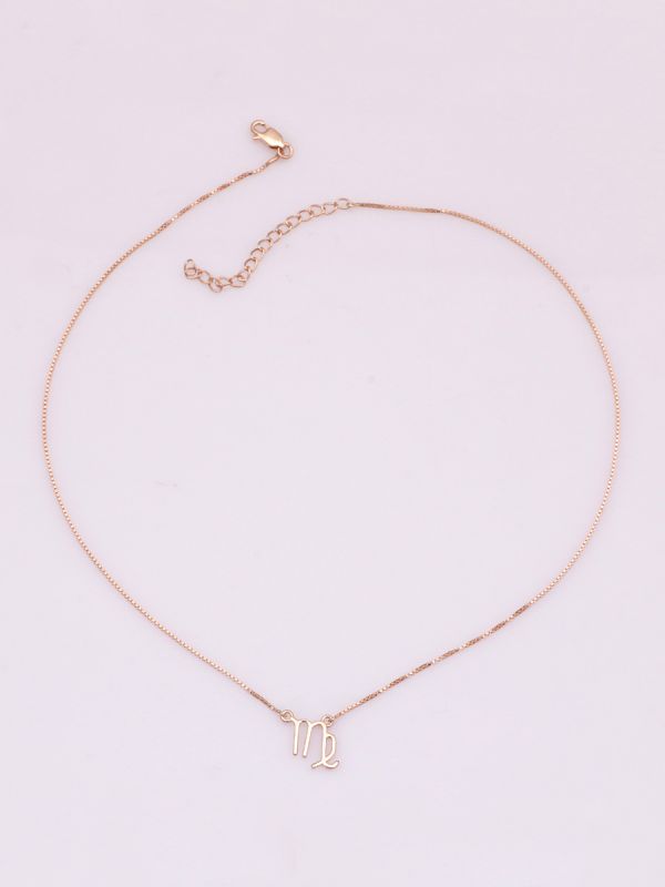 Rose gold plated 18-inch zodiac sign Necklace 