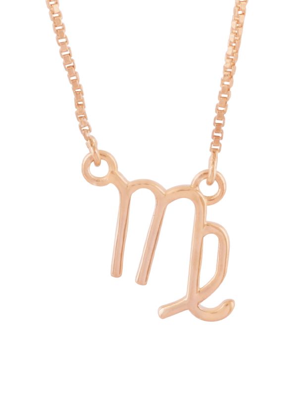 Rose gold plated 18-inch zodiac sign Necklace 