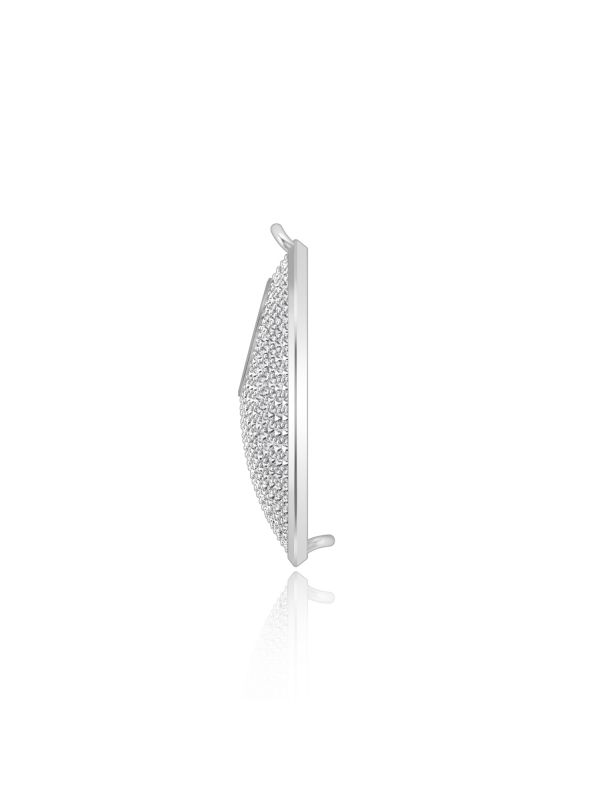 Silgo 925 Sterling Silver Cubic Zirconia Rhodium Plated Women Pendant with Chain Jewelry