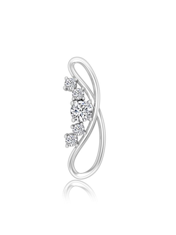 Silgo 925 Sterling Silver Rhodium Plated Cubic Zirconia Women Pendant