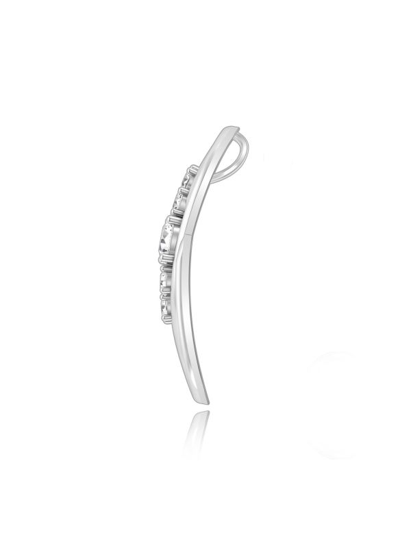Silgo 925 Sterling Silver Rhodium Plated Cubic Zirconia Women Pendant