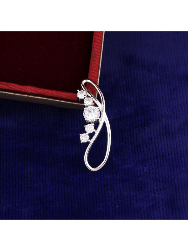 Silgo 925 Sterling Silver Rhodium Plated Cubic Zirconia Women Pendant