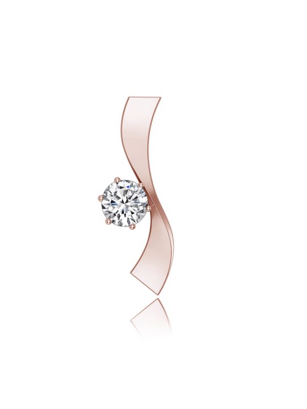 Silgo 925 Sterling Silver Rhodium Plated Cubic Zirconia Pendant for Women