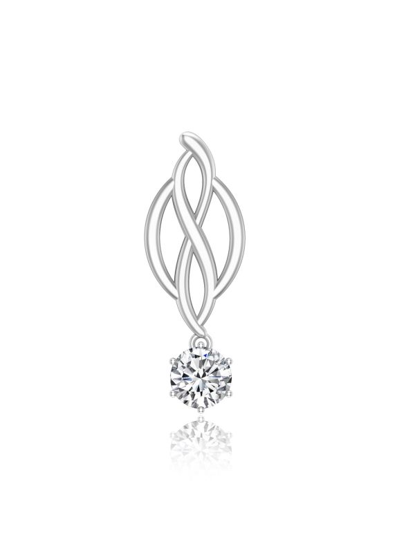 Silgo 925 Sterling Silver Rhodium Plated Cubic Zirconia Pendant for Girls & Women