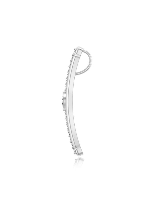 Silgo 925 Sterling Silver Rhodium Plated Cubic Zirconia Pendant for Girls