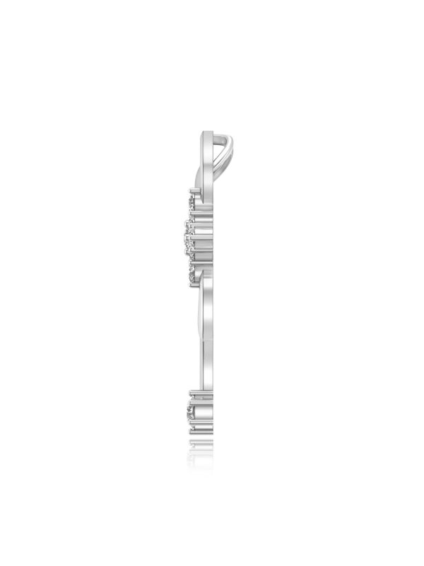 Silgo 925 Sterling Silver Cubic Zirconia Rhodium Plated Pendant for Women