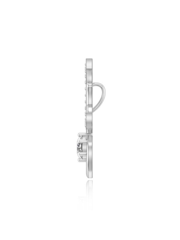 Silgo 925 Sterling Silver Cubic Zirconia Rhodium Plated Women Pendant