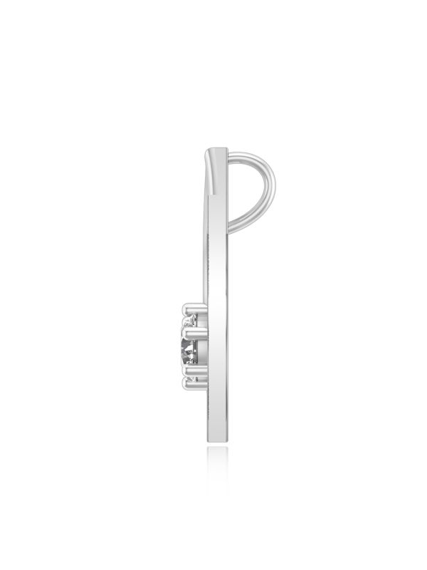 Silgo 925 Sterling Silver Cubic Zirconia Rhodium Plated Pendant Gift for Women