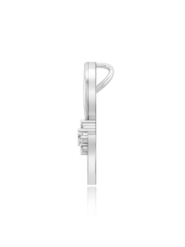 Silgo 92.5 Sterling Silver Cubic Zirconia Rhodium Plated Pendant for Women