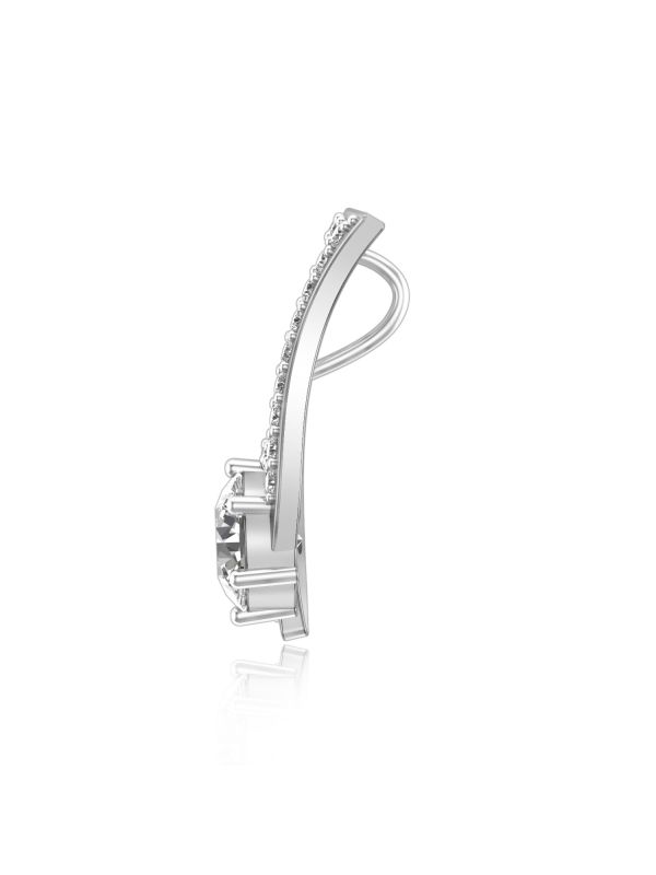 Silgo 925 Sterling Silver Rhodium Plated Cubic Zirconia Pendant for Girls