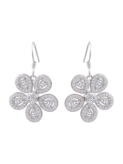 Silgo 925 Sterling Silver earrings for women - Cubic Zirconia Earrings - Dangle earrings for women
