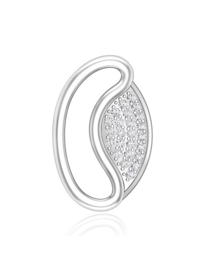 Silgo 925 Sterling Silver Rhodium Plated Cubic Zirconia Women Pendant Jewelry