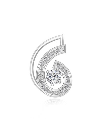 Silgo 925 Sterling Silver Cubic Zirconia Rhodium Plated Pendant Gift for Women