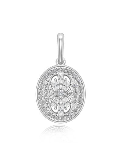 Silgo 925 Sterling Silver Rhodium Plated Cubic Zirconia Women Pendant